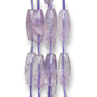 Améthyste Lavande Riz Clair Facettes 10x25mm 12pcs