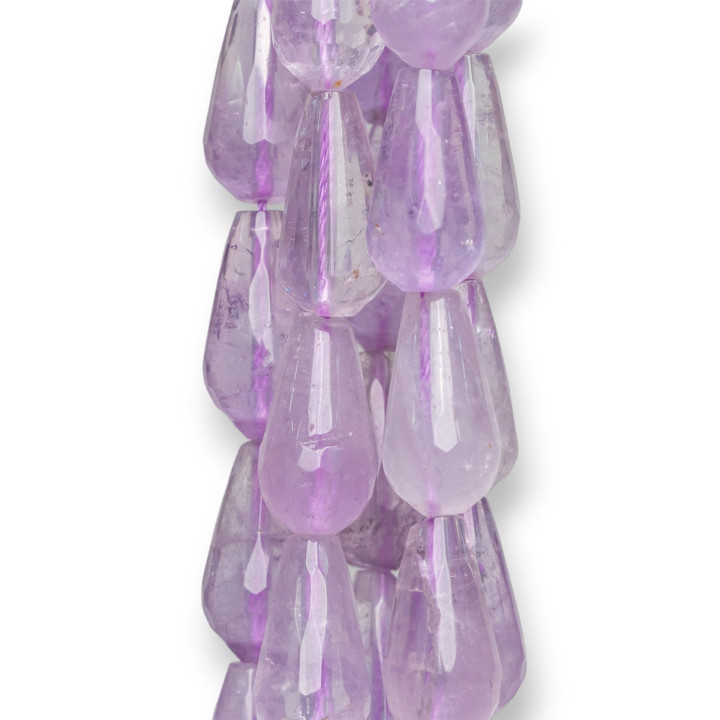Amethyst Lavendel klare Tropfen facettierte Briolette 10x20mm