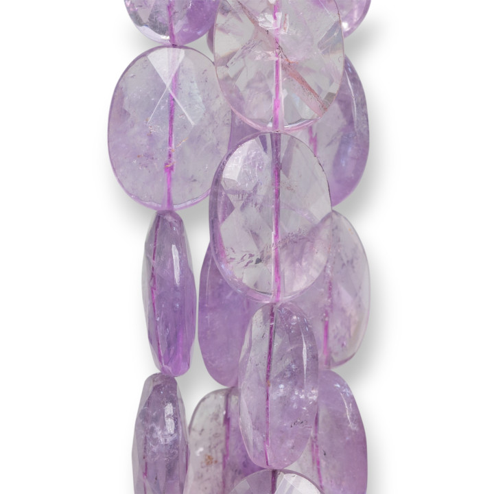 Amethyst Lavendel klar oval flach facettiert 16x22mm