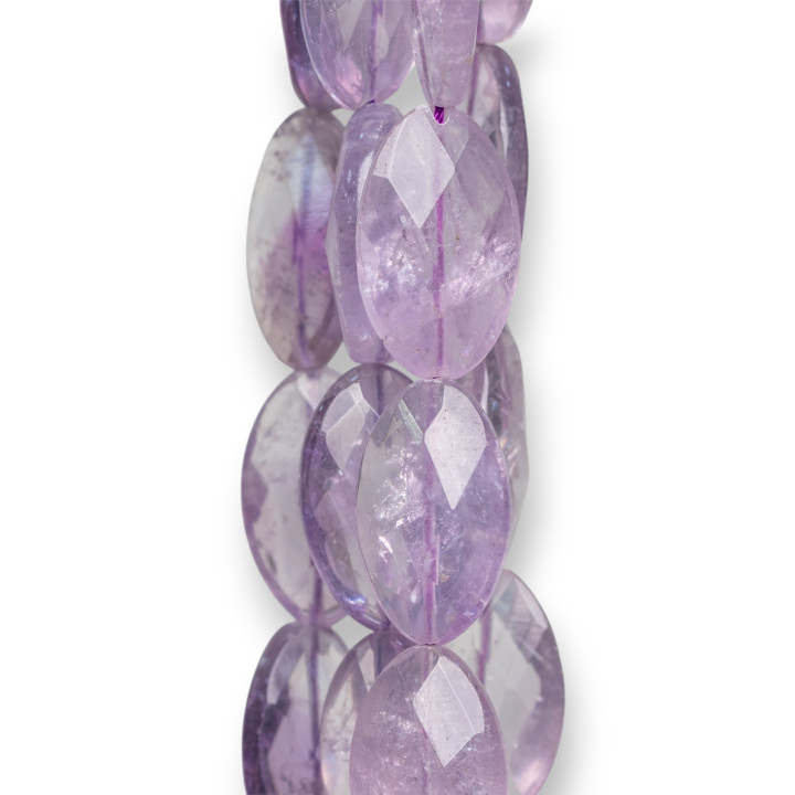 Amethyst Lavender Clear Oval Flat Faceted 19x25mm