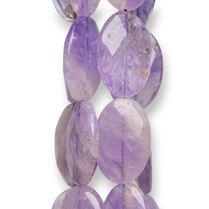 Amethyst Lavender Clear Oval Flat Faceted 20x30mm