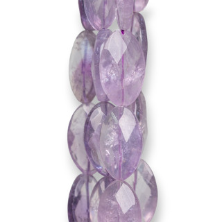 Amethyst Lavendel klar oval flach facettiert 15x25mm