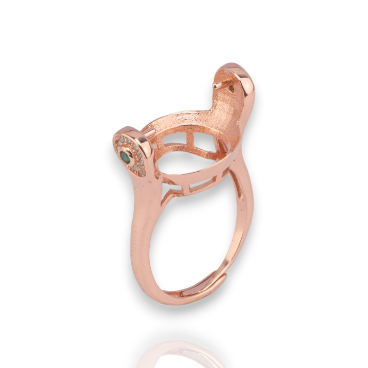 Signet Ring Of 925 Silver 1pc Rose Gold