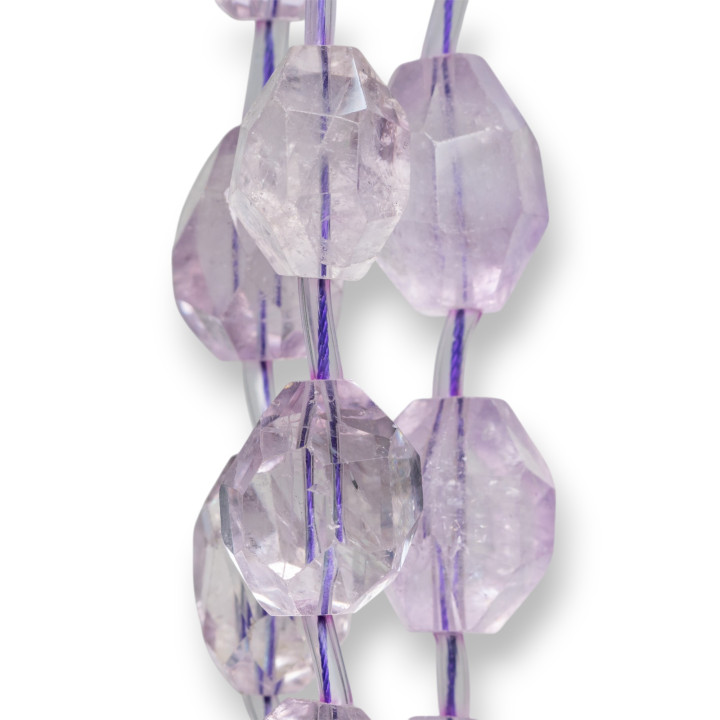 Ametista Lavanda Clear Sasso Sfaccettato 18-25mm