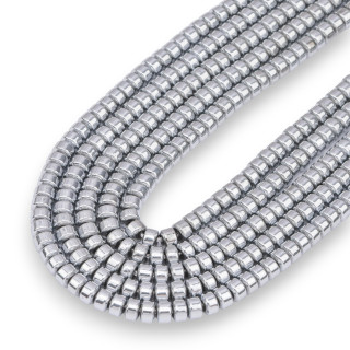 Ασημί Αιματίτης Λείο Rondelle 4x3mm