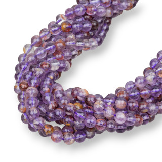 Amethyst mit glattem, rundem Hämatoideinschluss, 04 mm