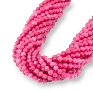 Rhodochrosite Jade Ombré Rond Lisse 04mm