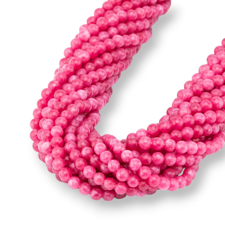 Rhodochrosit-Jade, schattiert, rund, glatt, 04 mm