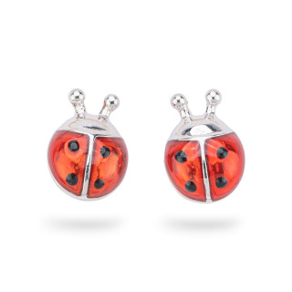 925 Silver Enamelled Earrings Flora Collection 3 Pairs