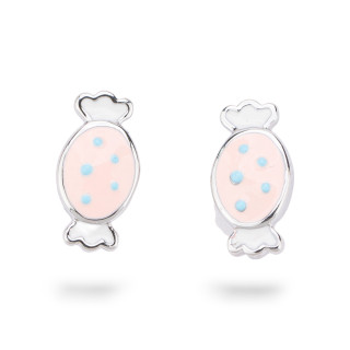 Emaillierte Ohrringe aus 925er Silber, Kollektion Flora, 3 Paar