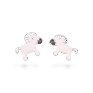 Σκουλαρίκια 925 Ασημένια εμαγιέ Flora Collection 3 Pairs