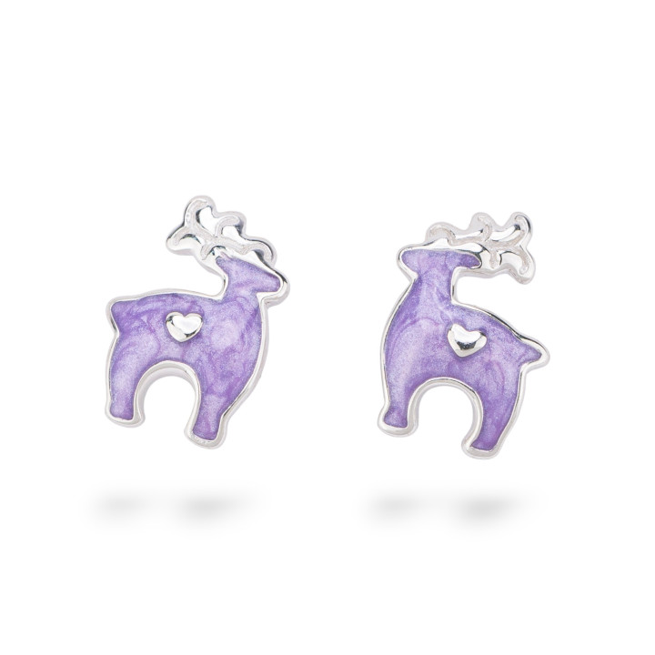 Σκουλαρίκια 925 Ασημένια εμαγιέ Flora Collection 3 Pairs