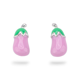 Boucles d'oreilles émaillées Argent 925 Collection Flora 3 Paires