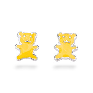 Boucles d'oreilles émaillées Argent 925 Collection Flora 4 Paires