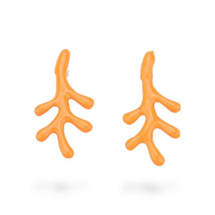 Boucles d'oreilles émaillées Argent 925 Collection Flora 3 Paires