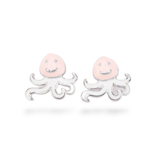 Boucles d'oreilles émaillées Argent 925 Collection Flora 3 Paires