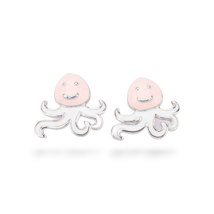 Boucles d'oreilles émaillées Argent 925 Collection Flora 3 Paires