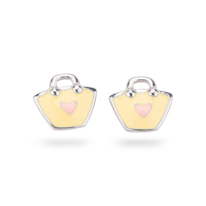 925 Silver Enamelled Earrings Flora Collection 3 Pairs