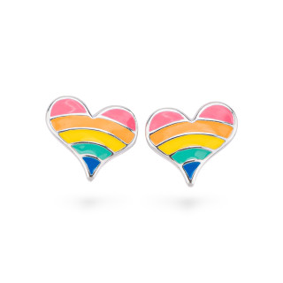 Emaillierte Ohrringe aus 925er Silber, Kollektion Flora, 3 Paar