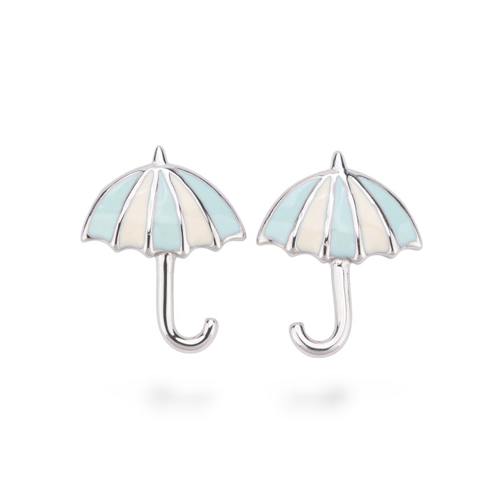 Emaillierte Ohrringe aus 925er Silber, Kollektion Flora, 3 Paar