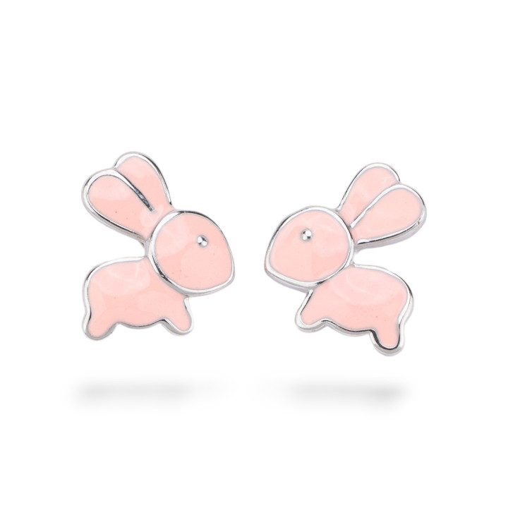 Boucles d'oreilles émaillées Argent 925 Collection Flora 3 Paires