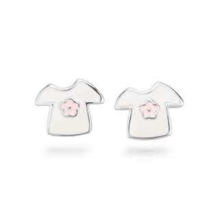 925 Silver Enamelled Earrings Flora Collection 3 Pairs