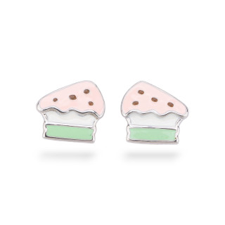 Pendientes Plata 925 Esmaltada Colección Flora 4 Pares