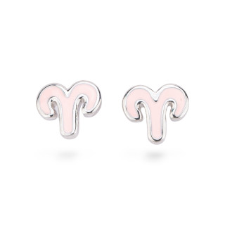 Σκουλαρίκια 925 Ασημένια εμαγιέ Flora Collection 4 Pairs