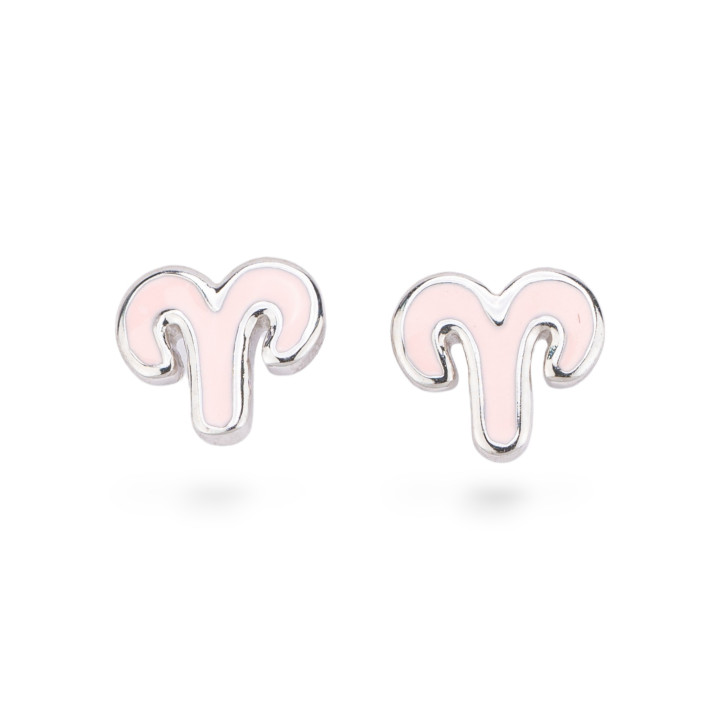 Σκουλαρίκια 925 Ασημένια εμαγιέ Flora Collection 4 Pairs