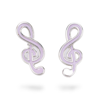 925 Silver Enamelled Earrings Flora Collection 4 Pairs