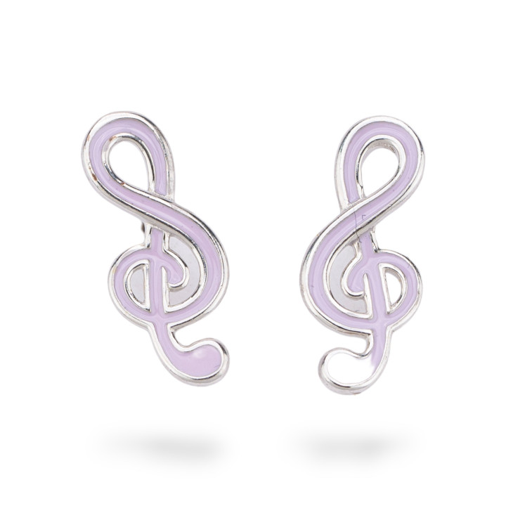 Σκουλαρίκια 925 Ασημένια εμαγιέ Flora Collection 4 Pairs