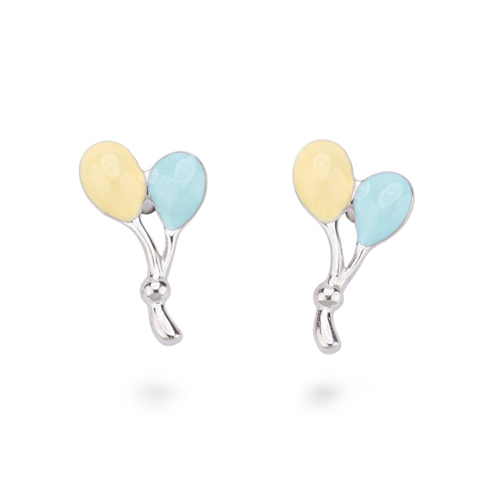 Orecchini Di Argento 925 Smaltati Collezione Flora 4 Coppie