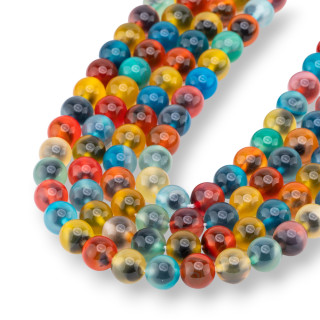 Agate Candy Heart Smooth Round 08mm