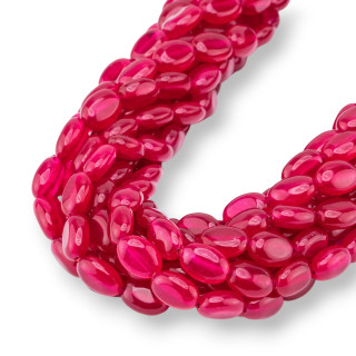 Giada Rubellite Ovale Liscio 7x10mm