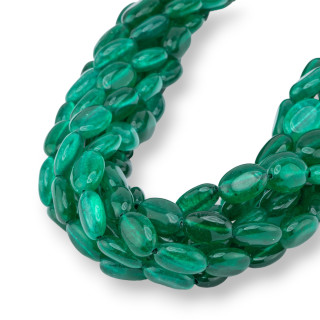 Smooth Oval Emeraldite Jade 8x12mm