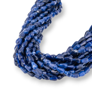 Sodalite Gouttes Briolette Taille Machine Facettes 5x7mm