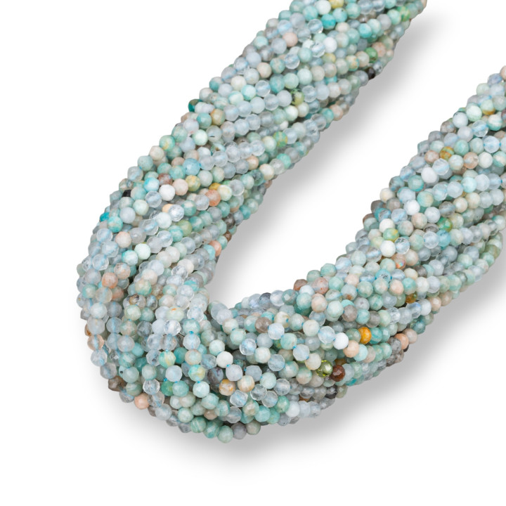 Amazonite taille diamant à facettes 3,0 mm