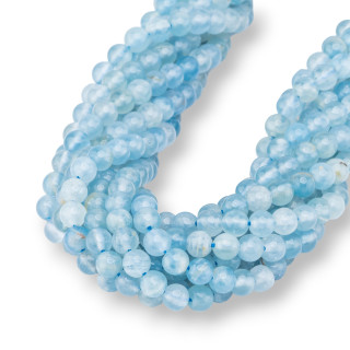 Blue Cloud Calcite Sfera Tonda Liscia  6mm