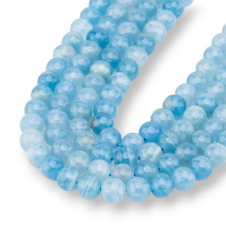 Blue Cloud Calcite Sfera Tonda Liscia  8mm