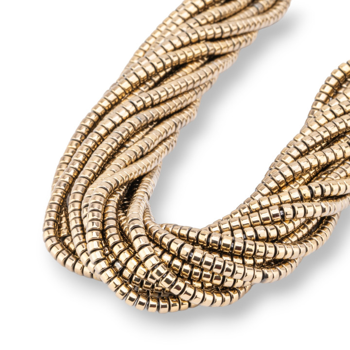 Ematite Pirite Rondelle Lisce 3x2mm