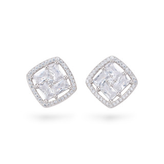 Pendientes Colección Aurora Plata 925 Con Circonitas Blancas 13mm