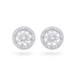 Ohrringe aus 925er Silber der Aurora-Kollektion mit 14 mm großen weißen Zirkonen