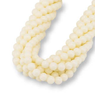 Ivory Colored Paste Smooth Round 06mm