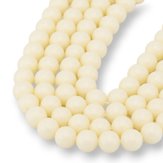 Ivory Colored Paste Smooth Round 10mm