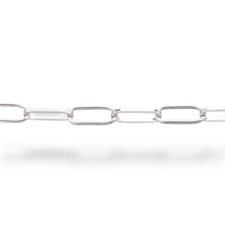 Catena A Metraggio Di Argento 925 8x13,3mm 1 Metro Rodiato