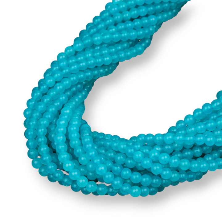 Giada Ghiaccio (Icy Jade) Turchese Tondo Liscio  6mm