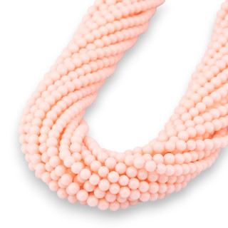Light Pink Coral Paste Round Smooth 03mm