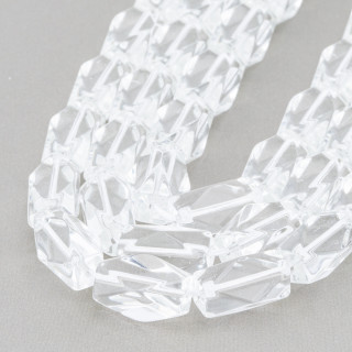 Cristal Transparente Facetado Irregular 9x18mm