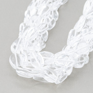 Transparent Oval Wavy Crystal 9x13mm
