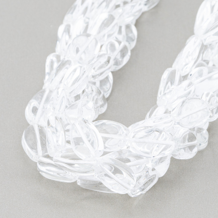 Transparent Oval Wavy Crystal 9x13mm